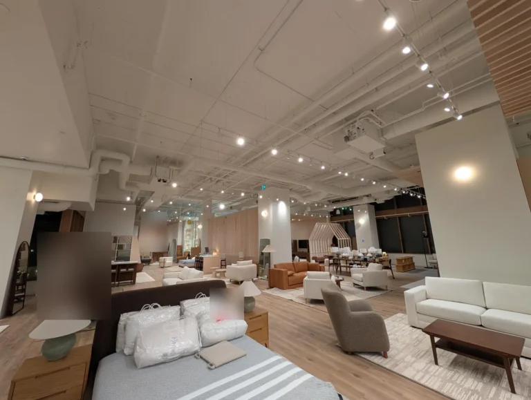 Furniture showroom floor